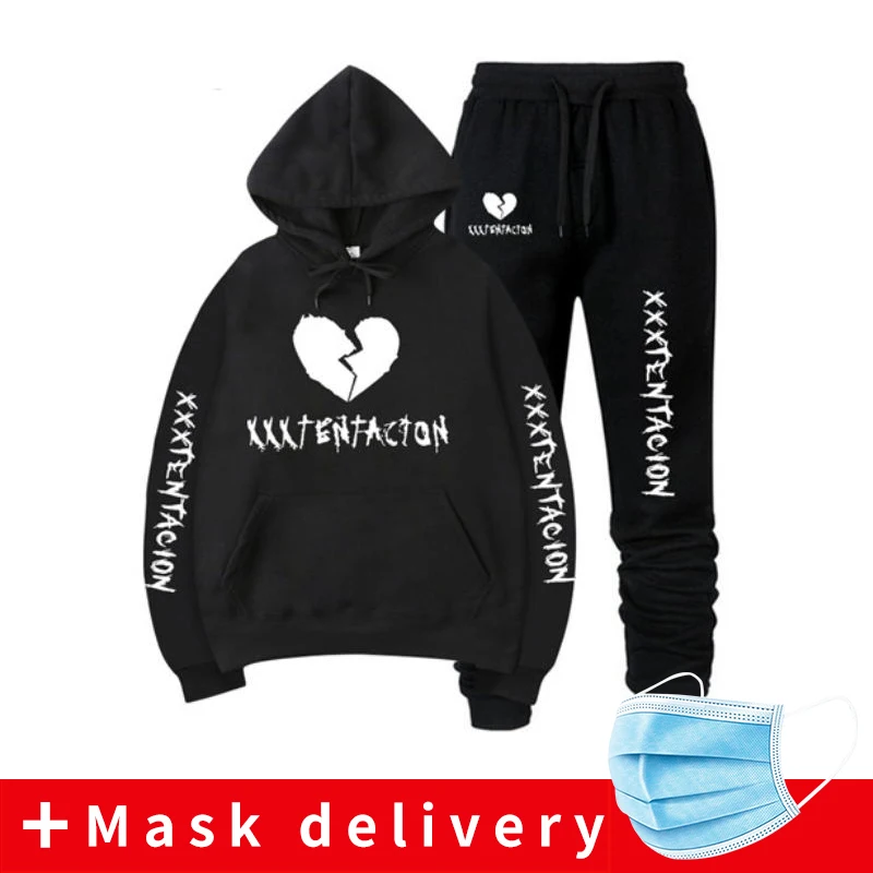 

2 Pieces Sets Tracksuit Men Hooded Sweatshirt+pants Pullover Hoodie Sportwear Suit Ropa Hombre Casual Men Clothes Size S-3XL