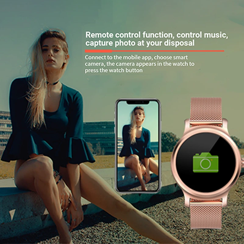 Роскошные Металлические Смарт-часы для мужчин и женщин новинка 2020 часы с Bluetooth