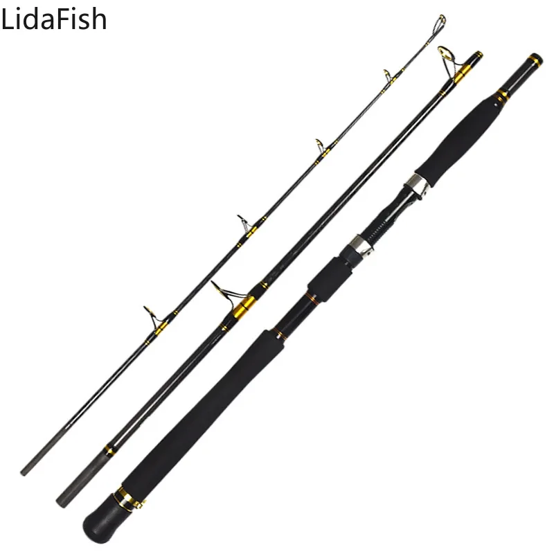 

2.1M 3 Sections carbon fiber Spinning Fishing Rod Fast Lure Feeder Rod Fishing Pole