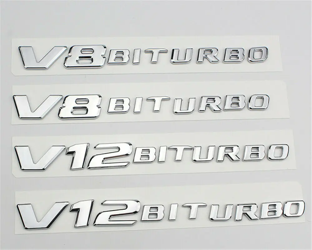 Наклейки с эмблемой крыльев V8BITURBO V12BITURBO для Mercedes 2 шт.