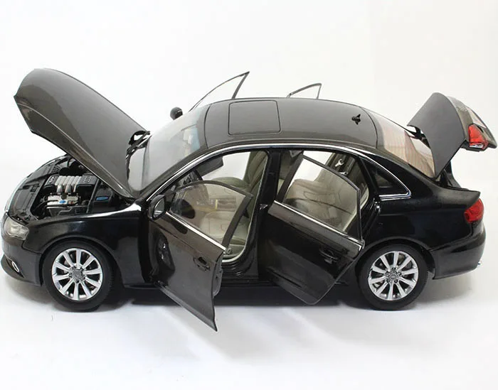 1:18 литая под давлением модель для Audi A4L 2010 Черный сплав игрушечный автомобиль миниатюрная коллекция подарки A4 S4