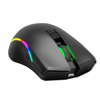 hxsj t26 2 4g wireless mouse rgb luminous type c charging port black notebook pc office gaming computer accessories