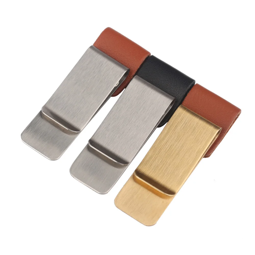 

4pcs Metal PU Leather Pen Holder Brass Pencil Clip Vintage Dairy Notebook Pen Holder Spiral Loose Leaf Memo Clip - Size
