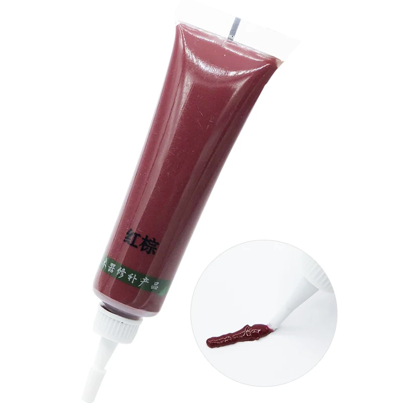 Красно коричневая краска для удаления царапин на мебели 18 г|Краска картин по