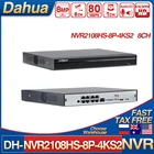 Dahua NVR2108HS-8P-4KS2 8-канальный компактный 1U 8PoE Lite 4K H.265 + сетевой видеорегистратор с аудио входомвыходом HDMI с разрешением 8 Мп