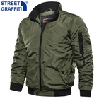 Мужская ветрозащитная хлопковая куртка-бомбер, Повседневная Уличная армейская куртка для походов, весна-осень 2021