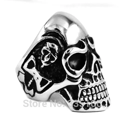 Оптовая продажа кольцо Kapala с черепом ювелирные изделия из нержавеющей стали
