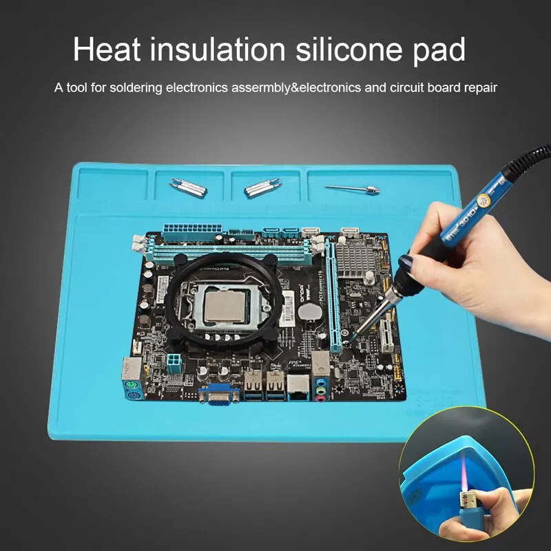 

ESD Heat Insulation Working Mat Heat-resistant BGA Soldering Station Repair Insulation Pad Insulator Pad Maintenance Platform