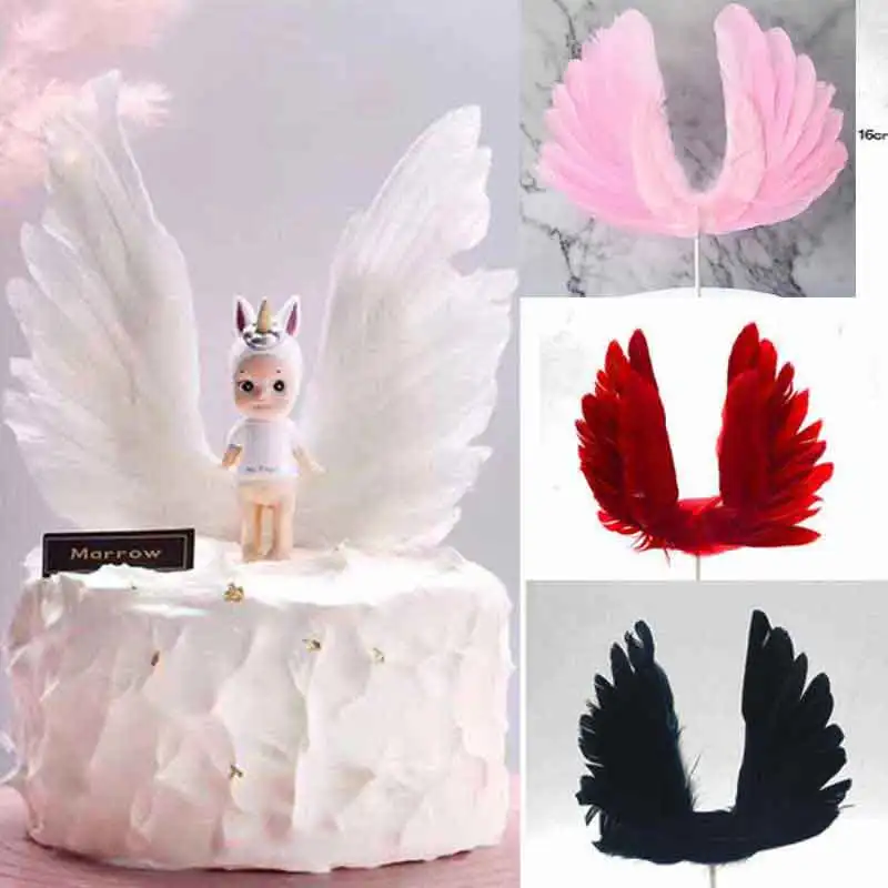 Топпер для торта с крыльями ангела украшение свадьбы дня рождения десерта
