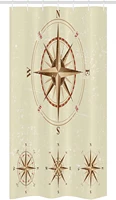 compass stall bathroom shower curtain 4 different compasses in retro colors discovery equipment decor multi size bath curtain