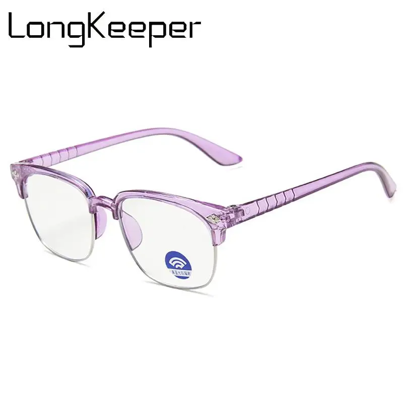 

LongKeeper Rivet Anti Blue Light Glasses Kids 2020 New Square Eyeglasses Boys Girls Clear Lens Eyewear Anti-UV Spectacles