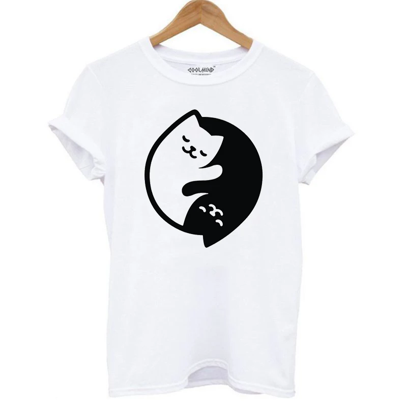 New Geometric Cats printed t shirt Women 90s Short Sleeve Summer TShirt
Harajuku Fashion landscape T-shirt
