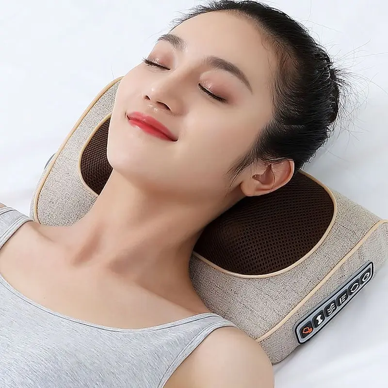 

Infrared Heating Neck Shoulder Massager Electric Kneading Massage Pillow Shiatsu Massager Device Body Healthy Relaxation Care