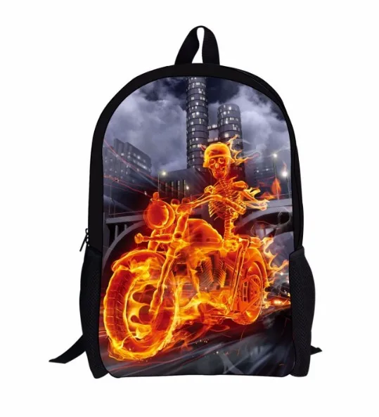 Классный рюкзак с рисунком черепа на заказ мужской и женский черепом Azrael детские