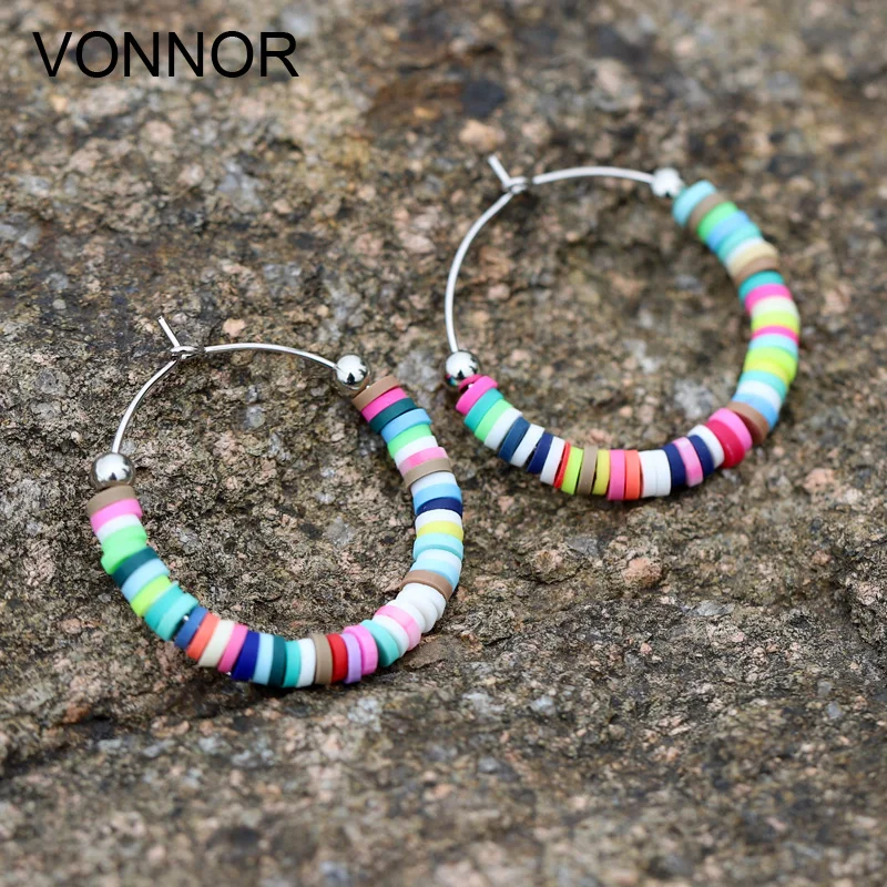 Серьги для женщин и девушек 2020 модные красочные глиняные корейские серьги