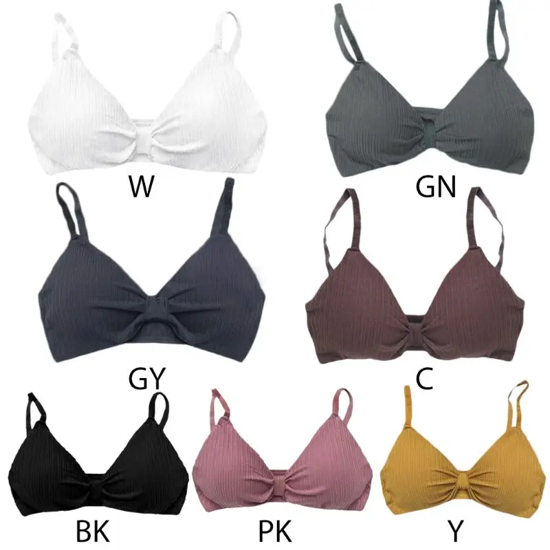 Молодежный подростковый мягкий хлопковый дышащий тренировочный бюстгальтер