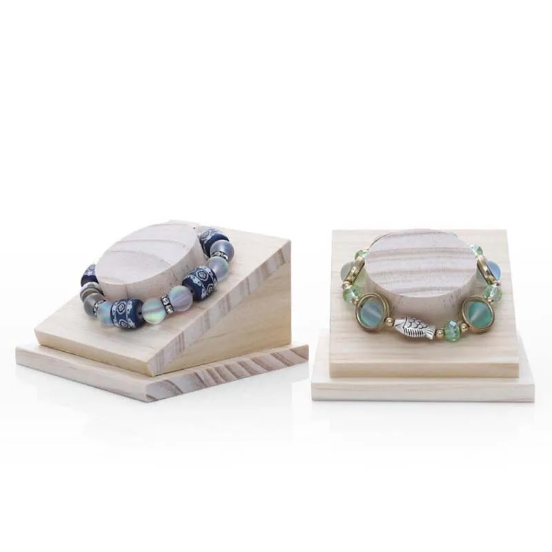 

Wooden Jewelry Bracelet Display Holder Bangle Organizer Rack Wood Bracelet Display Collar Stand Holder Wholesale