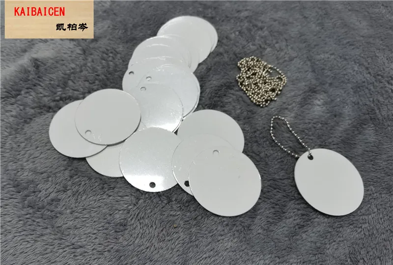 Бесплатная доставка 50 шт./лот пустые сублимационные металлические подвесные