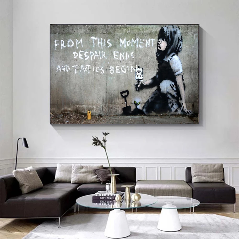 

Abstract Street Graffiti Art Canvas Prints Poster Painting Angel Boy and Girl Wall Art Pictures For Living Room Decor Cuadros