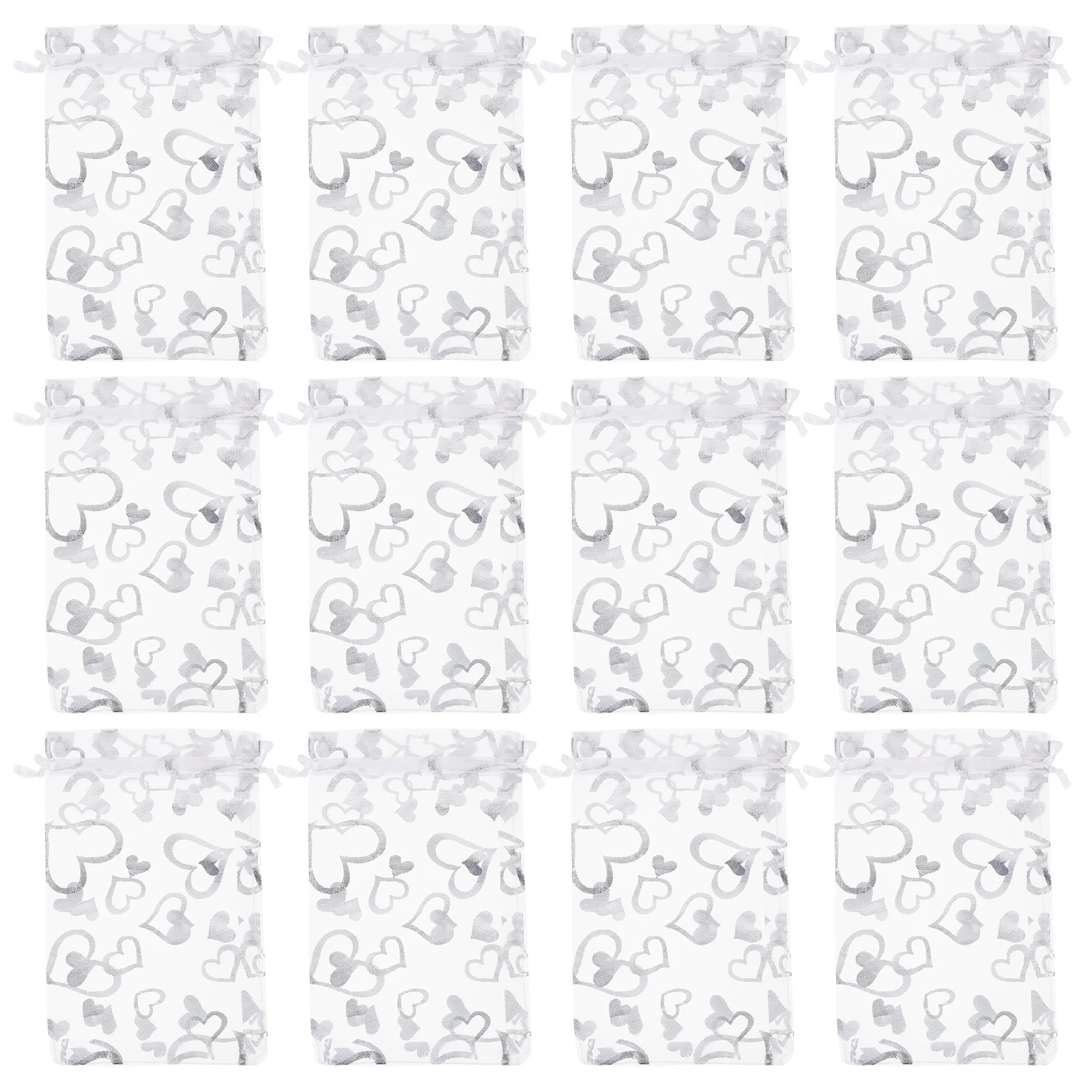 

100pcs Drawstring Gift Bags Organza Candy Storage Pouches Wedding Candy Bags