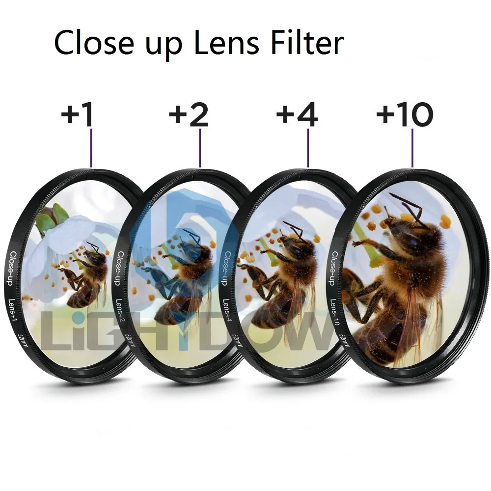 Уникальный макрофильтр для объектива + 1 2 4 10 Набор фильтров 49 мм 52 55 58 62 67 72 77 камер