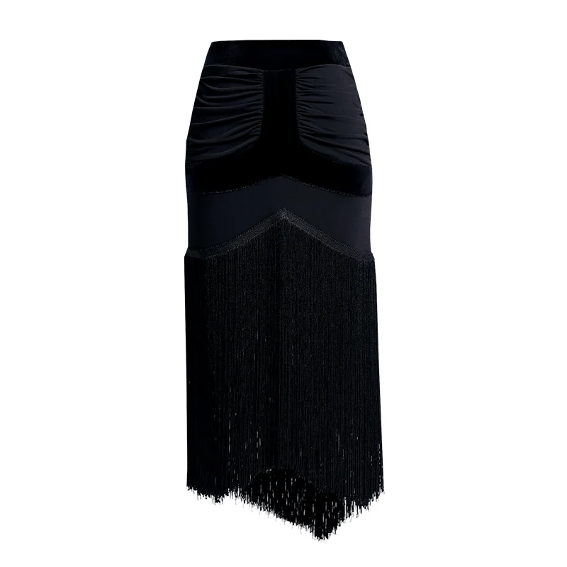 Sexy Latin Dance Skirt Women Tango Salsa Cha Samba Rumba Performance Fringe Outfit Ballroom Practice Dancing Wear DF1579 | Тематическая