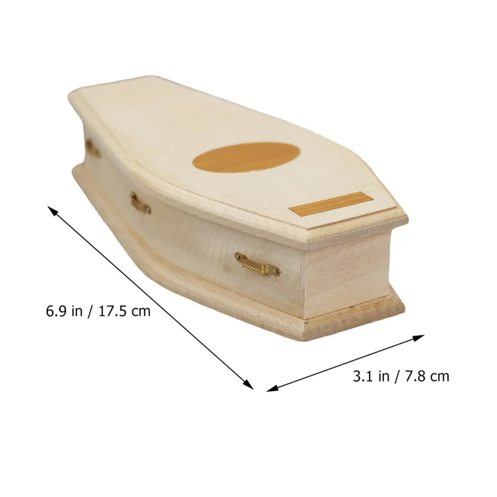 

Miniature Wooden Coffin Home DIY Fairy Decoration Mini Furniture Coffin