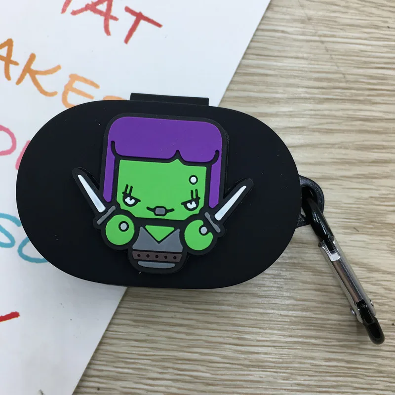 Мультяшный чехол для наушников с крючком для Xiaomi Redmi AirDots, новинка, чехол, беспроводной Bluetooth чехол для наушников, мягкий чехол из ТПУ - Цвет: 23