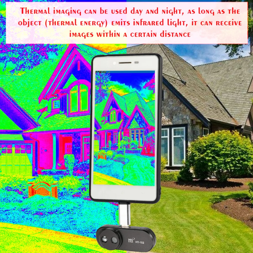 Мобильный телефон Термальность Imager HT 102 термометр 8 14μm тепловизор ночного
