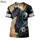 Новинка, популярная мужская и женская футболка HX с 3D принтом Love Horse, одежда в стиле Харадзюку, топы, футболки большого размера, топы, Прямая поставка
