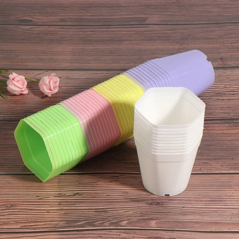 Цветные пластиковые горшки для растений 10 шт. мини-горшки цветов | Дом и сад