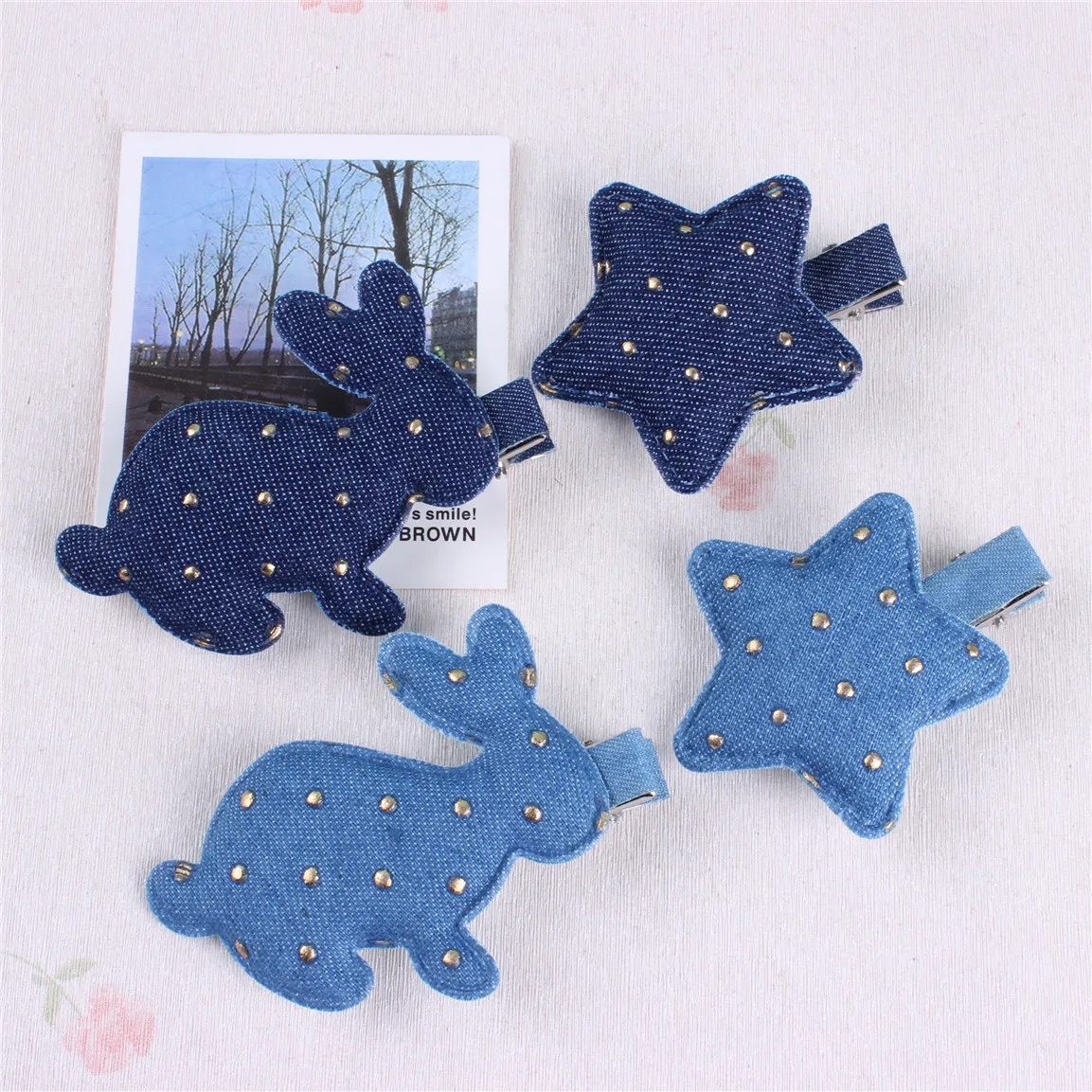 

Denim Bow Brazilian Style Kids Baby Hair Clip Pin Bows Hairpin Fashion Accessories For Girl Children Hairclip Barrette Headdress