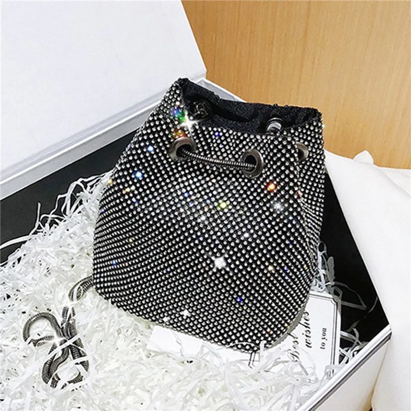 

2022 Rhinestone Pearl Fashion Bag Women Chain Diamond Bags Handbag Clutch Ladies Party Shoulder Bag High Quality