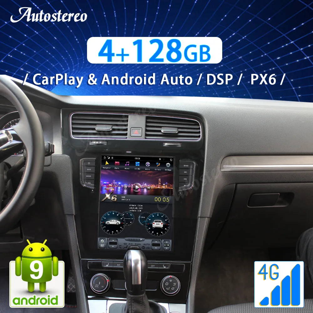 

Автомагнитола для VW Volkswagen Golf 7 2013-2018 Android, вертикальный экран Тесла, GPS-навигация, автостерео, головное устройство, мультимедийный плеер