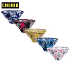 Трусы мужские, хлопковые, бандаж, с логотипом, в стиле Ins, сексуальное нижнее белье, 5 шт.лот, AD7302