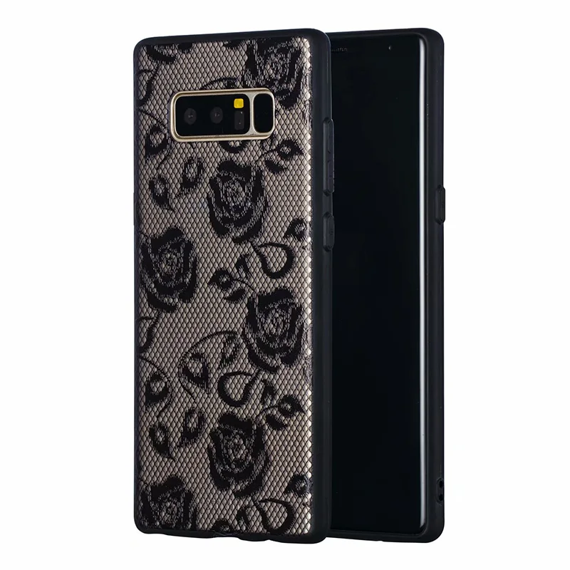 3 3D кружевной чехол для samsung S6 S7 край S8 S9 Plus Note 8 9 чехол с цветком розы на Galaxy A6 A8 плюс чехол для Galaxy A3 A5 A7 - Цвет: 3