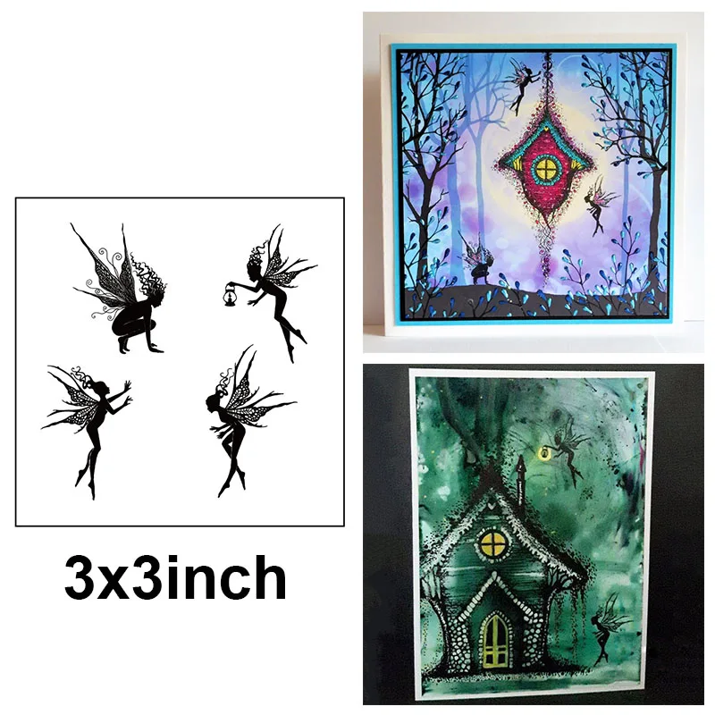 Прозрачный силиконовый штамп Elf Girl с изображением русалки волшебного дома