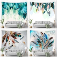 simplicity modern feather tapestry creativity luxury dreamcatcher bedroom tapestry hippie dorm wall carpet hanging home decor
