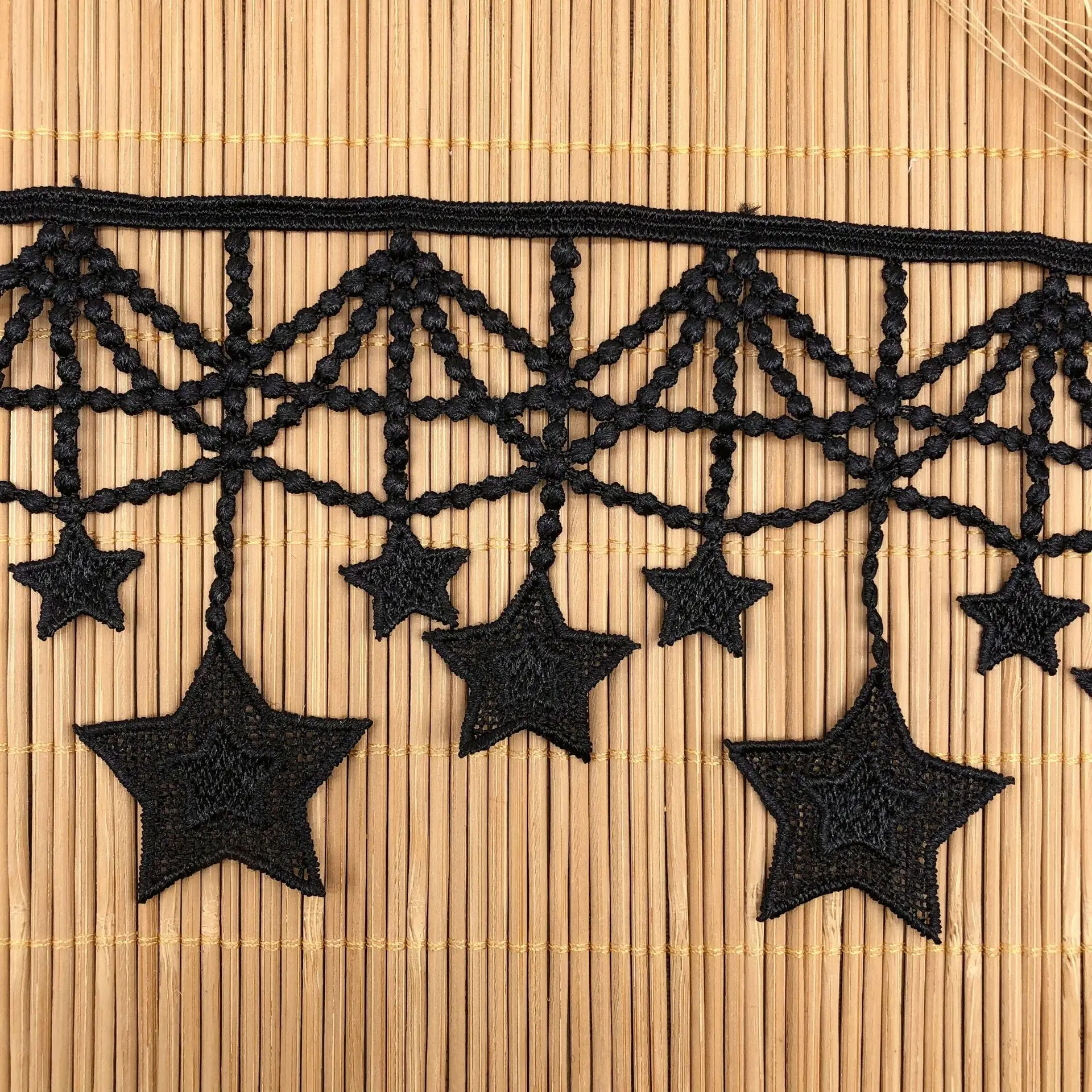 

Luxury stars Lace Exquisite Embroidered Ribbons Collar Applique Trim Curtains Dress DIY Sewing Supplies