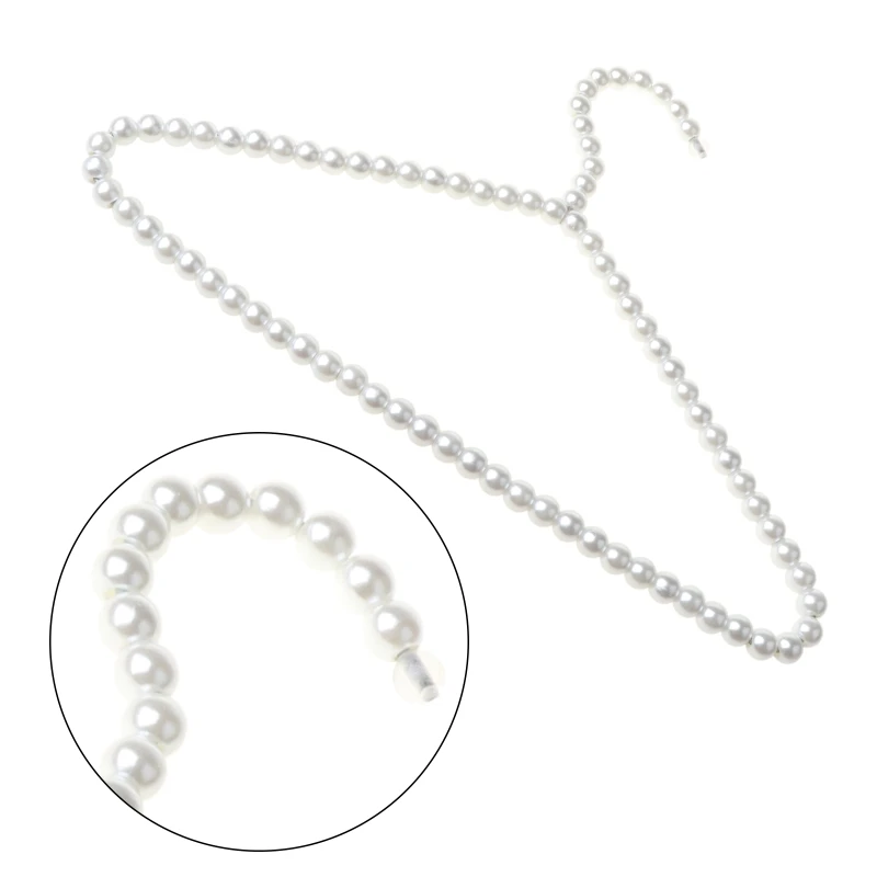 

Fashion Plastic Pearl Bow Clothes Clothing Hanger For Kids Children Pet Dog Cat