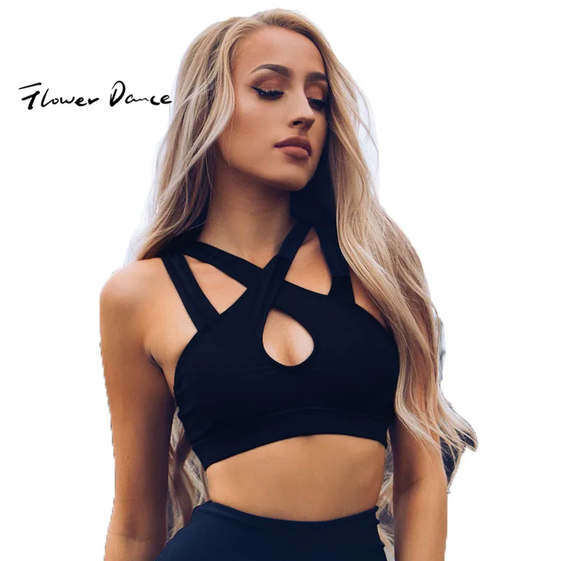 FlowerDance бюстгальтер для йоги спортивный укороченный топ женский Femme пуш-ап