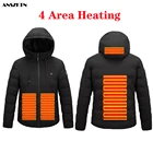 Жилет с подогревом anrztn, 24, зимняя куртка для мужчин, с USB-разъемом, с функцией умного подогрева