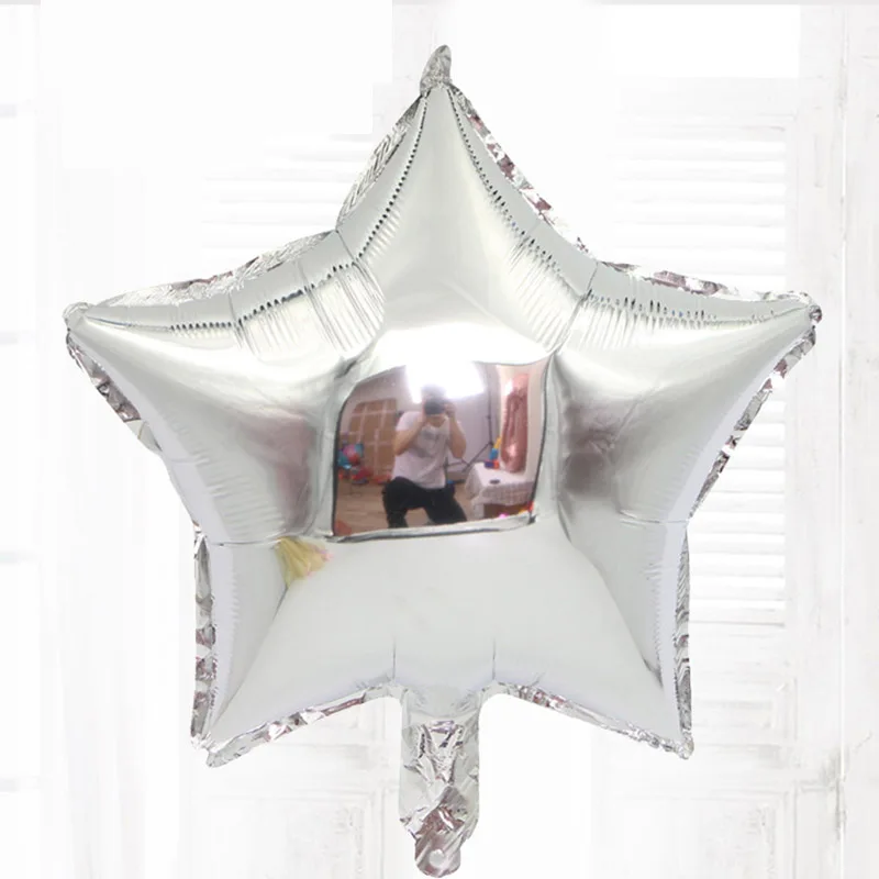 Алюминиевые Воздушные шары в форме сердца черно белые серебристые простые