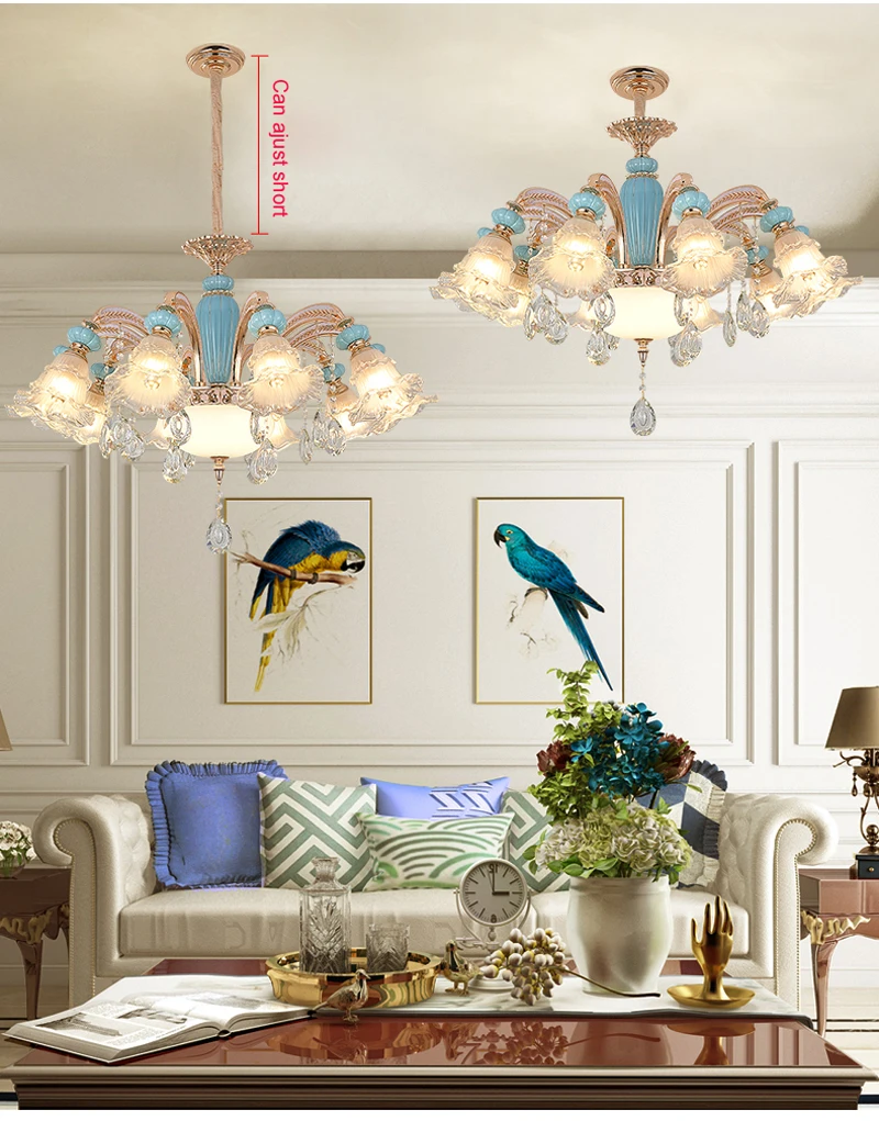 Современные хрустальные люстры для домашнего освещения украшения кристаллов