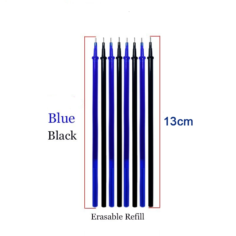 2 + 10 шт./компл. 0 5 мм синяя черная чернильная гелевая ручка стержень со стираемыми
