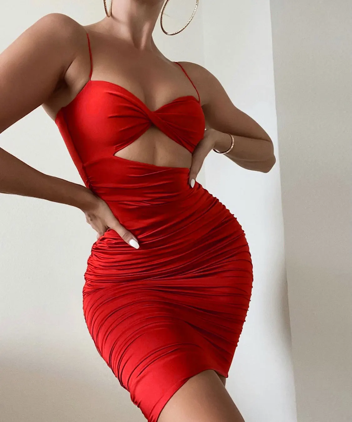 

2022 New Dress Elastic shoulder strap two wear hip wrap skirt backless sexy women's dress