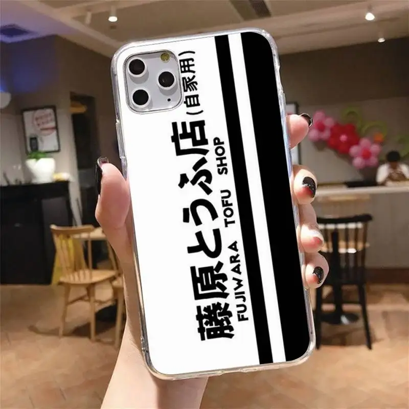 

Hot Japan Initial D Phone Case Transparent for iPhone 6 7 8 11 12 s mini pro X XS XR MAX Plus cover funda shell