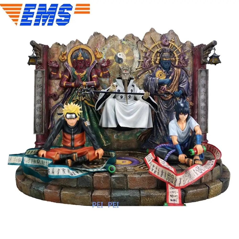 Статуя Аниме Наруто Узумаки и Учиха Саске 15 7 дюйма полноразмерная портретная