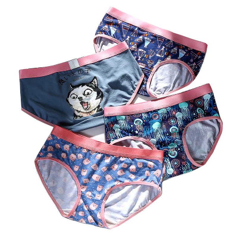 Новинка 2020 трусы для пар нижнее белье с принтом женские из модала мужские