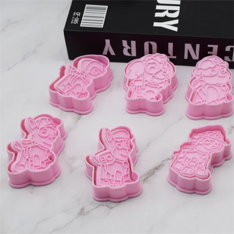 

Cookie Mold Cute Cartoon 6-Piece Set of Cookie Mold Plastic Embossing Tool Cartoon Modeling Cake Embossing Baking Tool